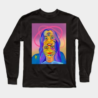 Abstract female faces Long Sleeve T-Shirt